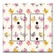 Printed 2 Gang Decora Duplex Receptacle Outlet with matching Wall Plate - Colorful Bird Toss