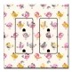 Printed 2 Gang Decora Duplex Receptacle Outlet with matching Wall Plate - Colorful Bird Toss