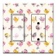 Printed 2 Gang Decora Switch - Outlet Combo with matching Wall Plate - Colorful Bird Toss