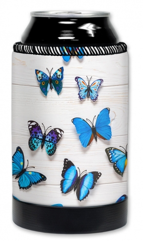 Blue Butterflies on Wood - #2850