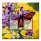 Printed Decora 2 Gang Rocker Style Switch with matching Wall Plate - Monarch Butterfly on Purple Flower
