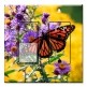 Printed 2 Gang Decora Switch - Outlet Combo with matching Wall Plate - Monarch Butterfly on Purple Flower