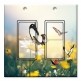 Printed Decora 2 Gang Rocker Style Switch with matching Wall Plate - White Butterflies