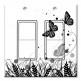 Printed Decora 2 Gang Rocker Style Switch with matching Wall Plate - Black and White Butterfly