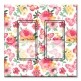 Printed Decora 2 Gang Rocker Style Switch with matching Wall Plate - Pink and Yellow Butterflies