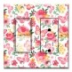 Printed 2 Gang Decora Switch - Outlet Combo with matching Wall Plate - Pink and Yellow Butterflies