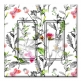 Printed Decora 2 Gang Rocker Style Switch with matching Wall Plate - Pink Butterflies on leaves