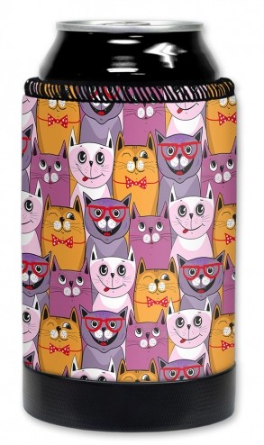 Pink, Purple & Orange Cats - #2865