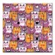 Printed 2 Gang Decora Duplex Receptacle Outlet with matching Wall Plate - Pink, Purple and Orange Cats
