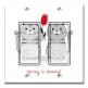 Printed Decora 2 Gang Rocker Style Switch with matching Wall Plate - Spring is Coming - Two Cats