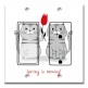 Printed 2 Gang Decora Switch - Outlet Combo with matching Wall Plate - Spring is Coming - Two Cats
