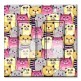 Printed Decora 2 Gang Rocker Style Switch with matching Wall Plate - Pink, Yellow and Gray Cat Toss