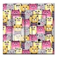 Printed 2 Gang Decora Switch - Outlet Combo with matching Wall Plate - Pink, Yellow and Gray Cat Toss