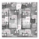 Printed Decora 2 Gang Rocker Style Switch with matching Wall Plate - Gray and White Cat Toss