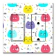 Printed 2 Gang Decora Switch - Outlet Combo with matching Wall Plate - Colorful Cat Faces