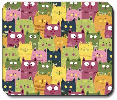 Green Pink and Orange Cat Toss - #2877