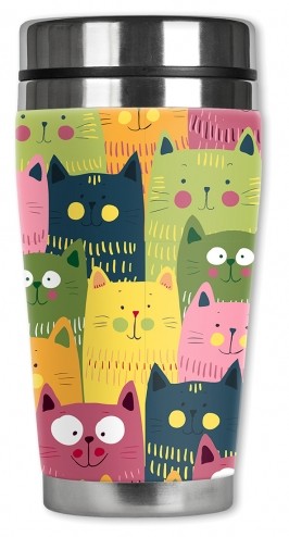 Green, Pink & Orange Cat Toss - #2877