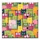 Printed 2 Gang Decora Switch - Outlet Combo with matching Wall Plate - Green, Pink and Orange Cat Toss