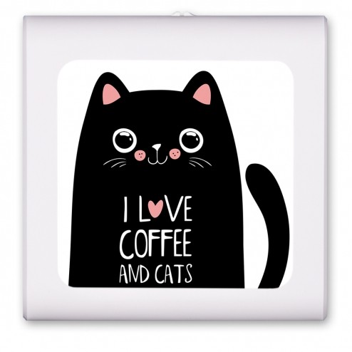 I Love Coffee and Cats - #2879