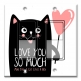 Printed Decora 2 Gang Rocker Style Switch with matching Wall Plate - Cat Love's You More than a Box