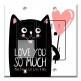 Printed 2 Gang Decora Switch - Outlet Combo with matching Wall Plate - Cat Love's You More than a Box