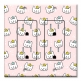 Printed 2 Gang Decora Duplex Receptacle Outlet with matching Wall Plate - Princess Cat Toss