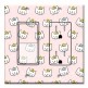 Printed 2 Gang Decora Switch - Outlet Combo with matching Wall Plate - Princess Cat Toss
