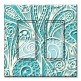 Printed Decora 2 Gang Rocker Style Switch with matching Wall Plate - Blue and White Lace
