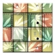 Printed 2 Gang Decora Switch - Outlet Combo with matching Wall Plate - Maple Leaf Fabric Squares