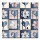 Printed 2 Gang Decora Switch - Outlet Combo with matching Wall Plate - Girly Denim Fabric Squares