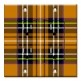Printed 2 Gang Decora Duplex Receptacle Outlet with matching Wall Plate - Orange Flannel Design