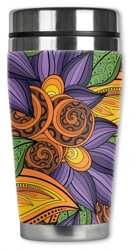 Orange & Purple Floral Toss - #2902