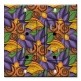 Printed 2 Gang Decora Duplex Receptacle Outlet with matching Wall Plate - Orange and Purple Floral Toss