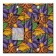 Printed 2 Gang Decora Switch - Outlet Combo with matching Wall Plate - Orange and Purple Floral Toss