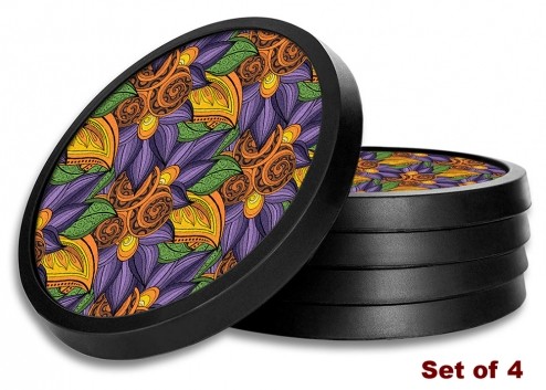 Orange & Purple Floral Toss - #2902