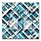 Printed Decora 2 Gang Rocker Style Switch with matching Wall Plate - Blue, Black, and White Triangles