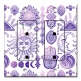 Printed 2 Gang Decora Duplex Receptacle Outlet with matching Wall Plate - Purple Sun and Moon Toss