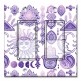 Printed Decora 2 Gang Rocker Style Switch with matching Wall Plate - Purple Sun and Moon Toss