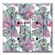 Printed 2 Gang Decora Duplex Receptacle Outlet with matching Wall Plate - Watercolor Paisley