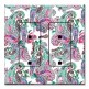 Printed 2 Gang Decora Duplex Receptacle Outlet with matching Wall Plate - Watercolor Paisley
