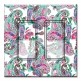 Printed Decora 2 Gang Rocker Style Switch with matching Wall Plate - Watercolor Paisley