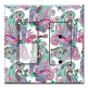 Printed 2 Gang Decora Switch - Outlet Combo with matching Wall Plate - Watercolor Paisley