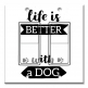Printed Decora 2 Gang Rocker Style Switch with matching Wall Plate - Life is Better with a Dog