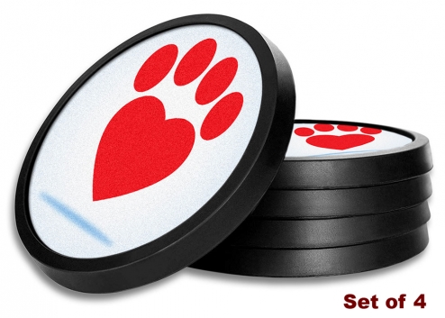 Red Dog Paw Heart - #2918