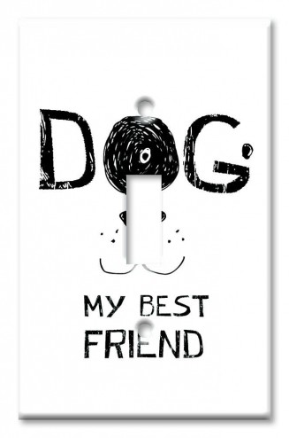 Art Plates - Decorative OVERSIZED Wall Plate - Outlet Cover - Dog, My Best Friend