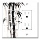 Printed 2 Gang Decora Duplex Receptacle Outlet with matching Wall Plate - Bamboo II