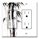 Printed 2 Gang Decora Switch - Outlet Combo with matching Wall Plate - Bamboo II