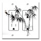 Printed 2 Gang Decora Duplex Receptacle Outlet with matching Wall Plate - Brown Bird on Bamboo