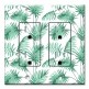 Printed 2 Gang Decora Duplex Receptacle Outlet with matching Wall Plate - Palm Fronds