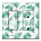 Printed 2 Gang Decora Switch - Outlet Combo with matching Wall Plate - Palm Fronds